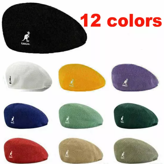 Kangol Breathable Beret Hat Summer Newsboy Woven Flat Caps Casual Men Women NEW