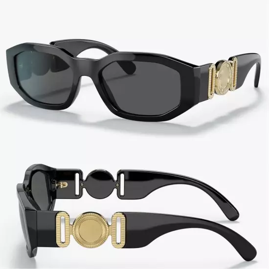 VE4361 GB1/87 Medusa Black Gold Lens For Unisex Fashion Sunglasses New In Box