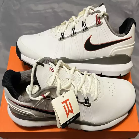 2013 Nike Tiger Woods TW14 White Mens Size 10 Jordan Golf Shoes New !!