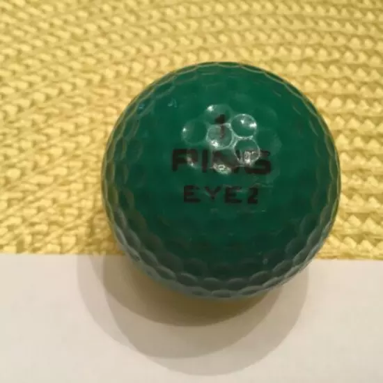 VINTAGE YELLOW AND GREEN PING EYE 2 GOLF BALL Rare PALMETTO DUNES Logo!