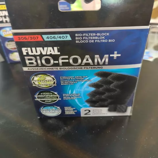 Fluval Bio-Foam Plus 306 307 406 407 2pk Filter Foam. Bio Filter Block