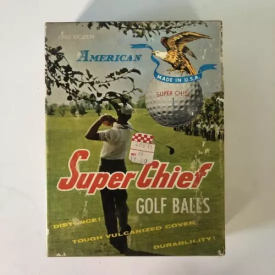 Vintage Super Chief American Golf Balls One Dozen Unopened Made in USA