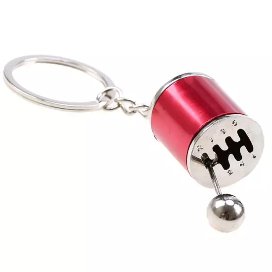 Creative Race Car Stalls Head Keychains Six-Speed Manual Shift Gear Keychain