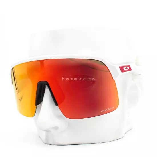 Oakley Sutro Shield Sunglasses OO9463-1839 Matte White Prizm Ruby w/case