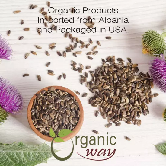 Organic Way Whole Milk Thistle Seeds - Organic, Kosher & USDA Certified