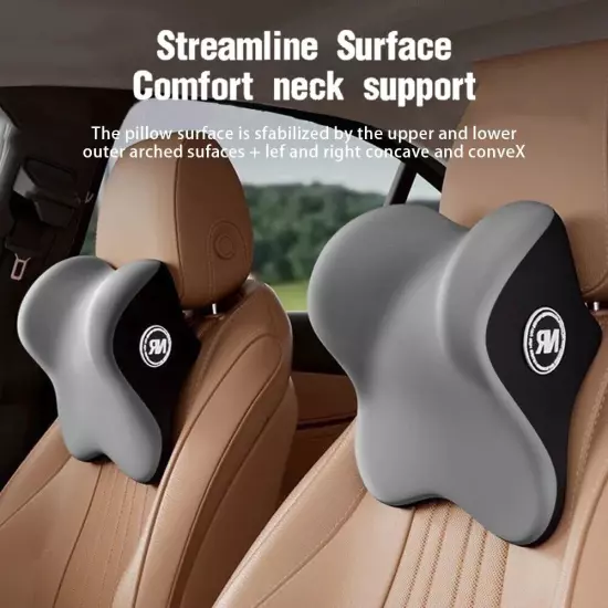 Car Headrest Lumbar Support Cushion Memory Foam Cushion Backrest Neck Pillow