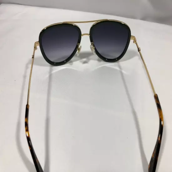 Authentic New Gucci GG0062S 003 Aviator Sunglasses in Green/Red Grey Lenses