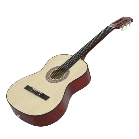 38" Kids Acoustic Guitar Full Size 6-String Guitar for Starter Beginner Natural