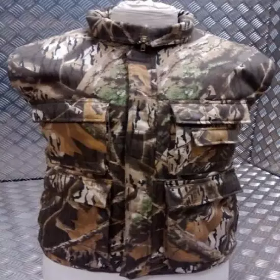 Hunters Action Vest Tree Camo Tactical Fishing Body Warmer All Sizes - NEW