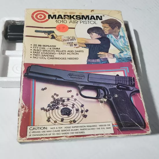 Vintage MARKSMAN 1010 AIR PISTOL w/ Original BOX 1986