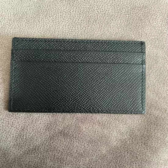 Burberry Men's Black Grainy Leather Card Holder Wallet Authentic 