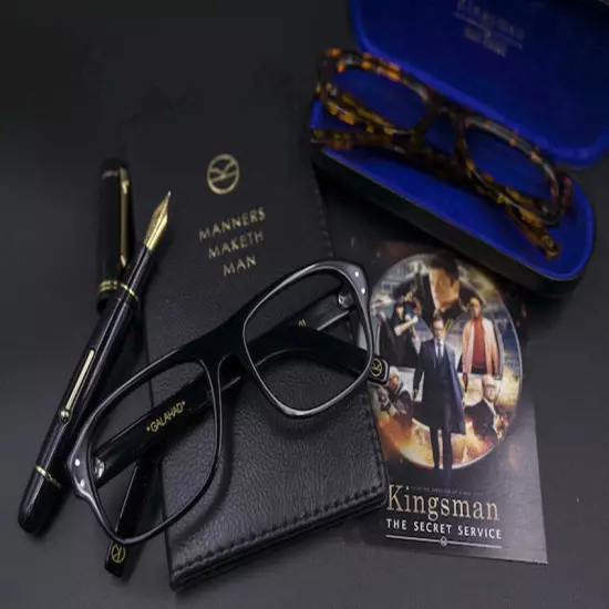 Movie Kingsman The Golden Circle Eggsy Cosplay Eyewear Glasses Eyeglasses