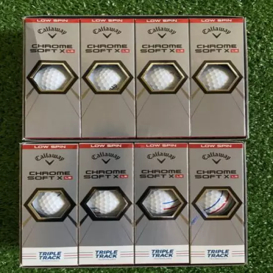 New Callaway 2 Dozen Chrome Soft X LS 12 w/Triple Track, 24 Golf Balls Total