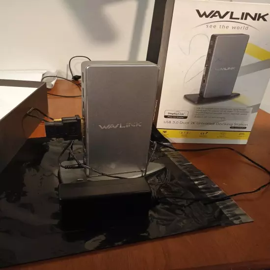 WAVLINK USB 3.0 and USB C Universal Laptop Docking Station WL-UG39DK7