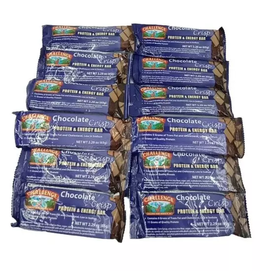 A-PACK MRE Challenge Bars Energy dessert Bar Chocolate Camp Hunt Prepper 24 Pack