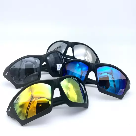 NEW VERTX FULL FRAME SPORT SUNGLASSES GREAT COMFORT MIRROR LENS 52007