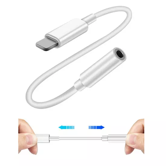 For iPhone Headphone Adapter Jack 8 Pin to 3.5mm Aux Cord Dongle Converter ღ !