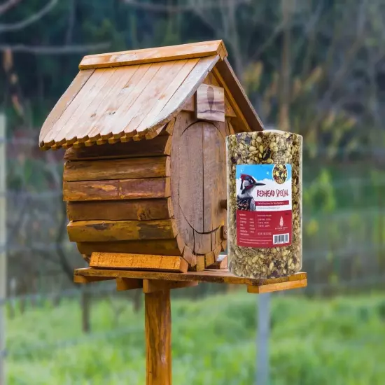 Birdseed Cylinders with Hole - Bird Seed for Outside Wild Birds (Large Cylind...