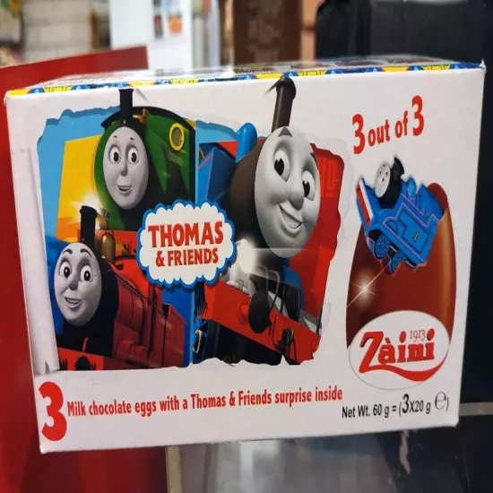 Zaini Thomas & Friends Chocolate Surprise 3 Eggs with Toy Figure Inside choco