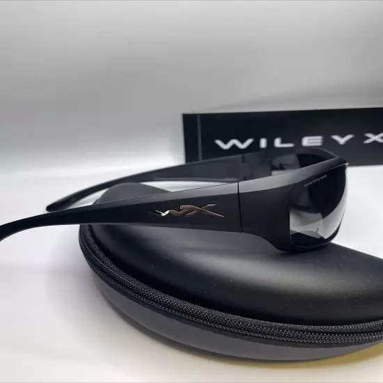 NEW Wiley X Omega Safety Sunglasses Matte Black Frame Gray Polycarbonate Lenses