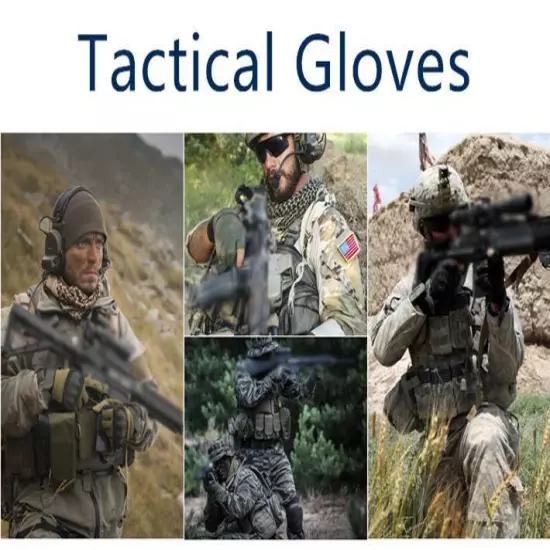 Outdoor Fingerless Gloves Hard Knuckle Paintball Hunting Combat Riding Hiking