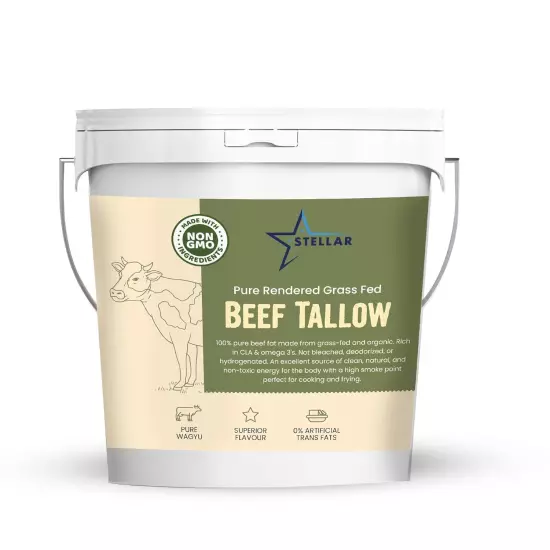 Food Grade Grass fed Beef Tallow - Good for Cooking, Baking and Frying 