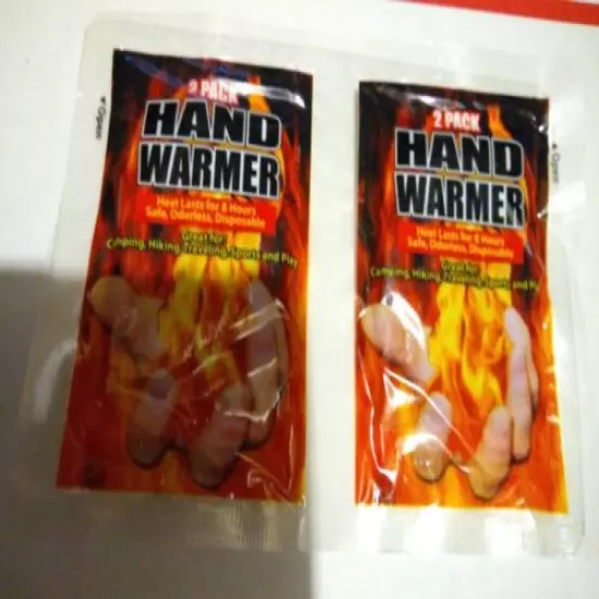 2 pack hand warmers set of TWELVE heat lasts up to 8 hours