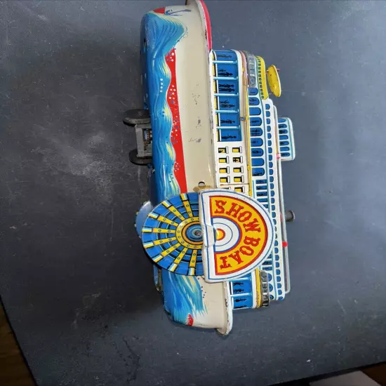 Untested Vintage 1960's Modern Toys Tin Litho Showboat Made In Japan