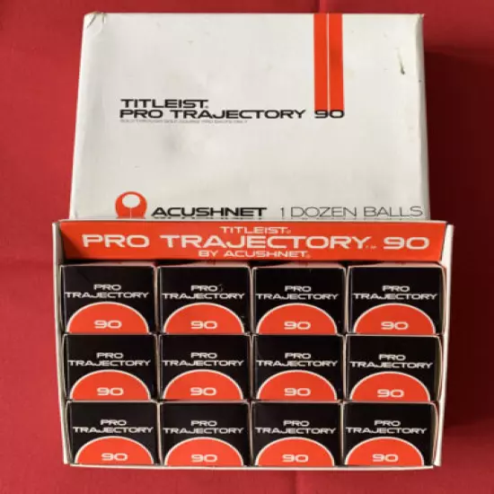 Vintage 70s NEW Titleist DT Pro Trajectory 90 Golf Balls with Country Club Malt