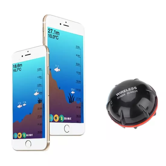 Wireless Bluetooth Smart Sonar Fish Finder 48m/160ft Equipment For IOS Android