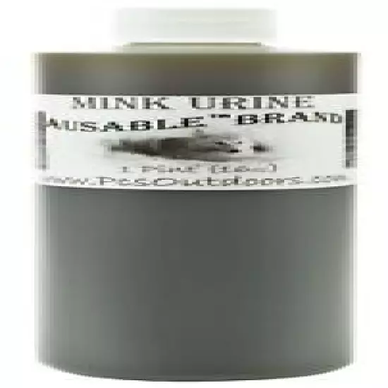 Ausable™ Brand Mink Urine 1 Pint of Pure Mink Urine Glass Bottle