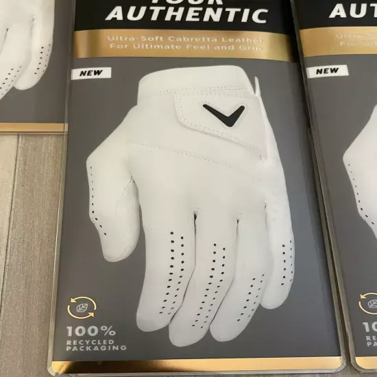 LOT OF 6 - Callaway Tour Authentic Golf Glove Left Hand - Cadet Medium Large