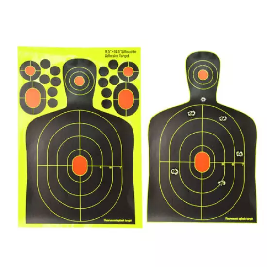 9.5x14.5" Splatter Shooting Targets Paper Range Gun Pistol Archery Self Adhesive