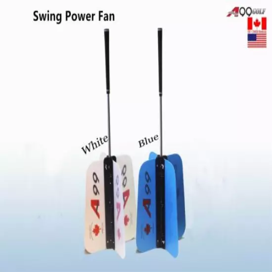 A99 Golf Power Swing Fan Training Practice Indoor Outdoor Aid (M/L, Both Handed)