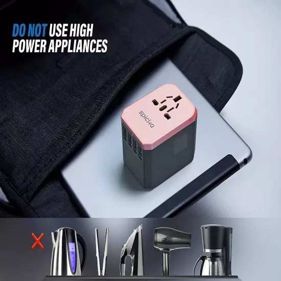 Universal Travel Power Adapter - All in One Worldwide Wall Charger AC Plug Adap