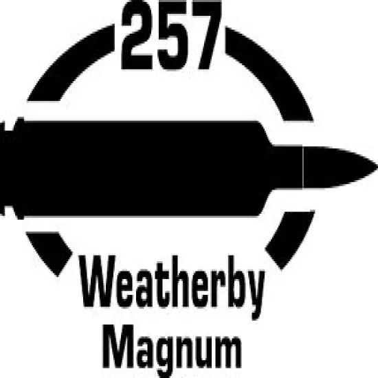 257 Weatherby Mag gun Rifle Ammunition Bullet exterior oval decal sticker car 