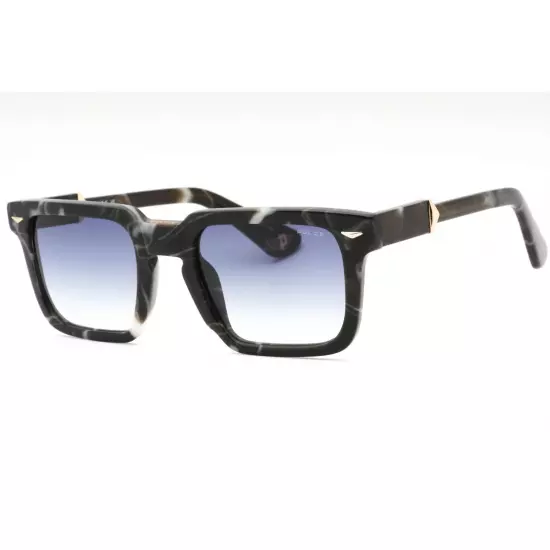 Police Men's Sunglasses Marbled Black Plastic Square Full Rim Frame SPLL88 0869