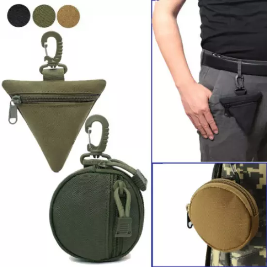 Tactical Wallet Coin Purse Military EDC Belt Bag Pouch Earphone USB Case Lot