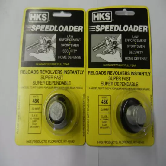 HKS Speedloader; 48K; 6-Shot; 22 WMR, 22 Magnum; 2 Pack; Fast & Dependable