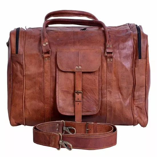 Brown Distressed Leather Replacement Shoulder Strap-Luggage/Messenger Bag Uniesx