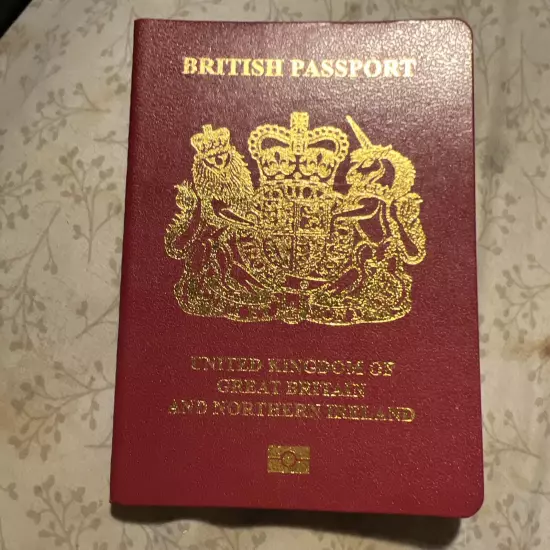 RETIRED - BRITISH - PASSPORT SIMULATION-PROP - Full COLOR - Passport- MOVIE PROP