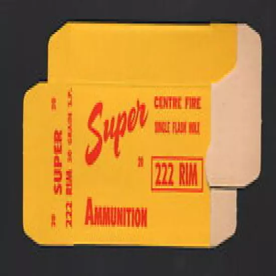 SUPER Ammunition Box, 222 RIM CF (Box only-no Cartridges) , MINT CONDITION