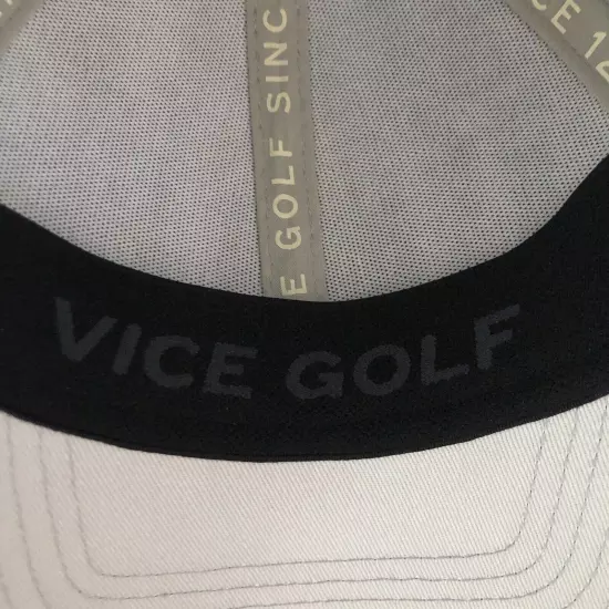 VICE Golf Hat Cap Gray Paisley Design Flex Fitted Men’s Size Small