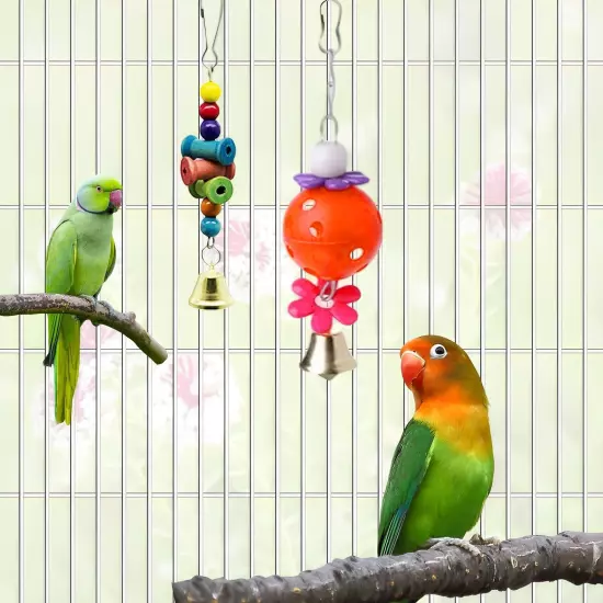 Bird Toys Parakeet Cage Accessories: 11pcs Toy Swing Set for Colorful