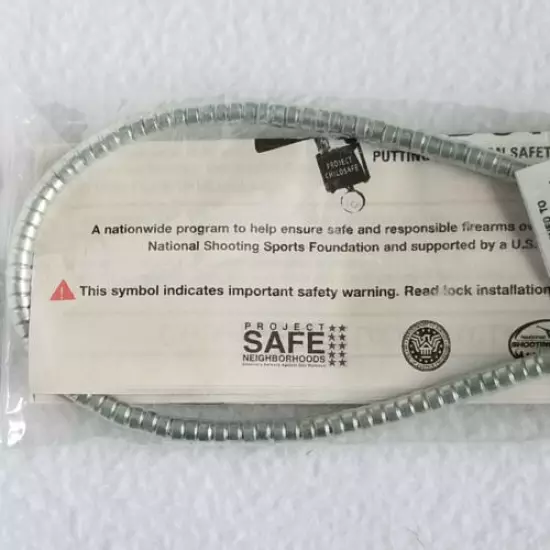 Project Child Safe Cable Gun Lock Safety Lock Kid Protection, Brand New