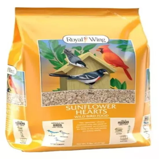 Sunflower Hearts Wild Bird Food 5, 20 or 35 LBS