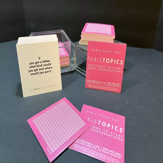 Table Topics GIRLS NIGHT OUT - Fun Conversation Starter Question Cards