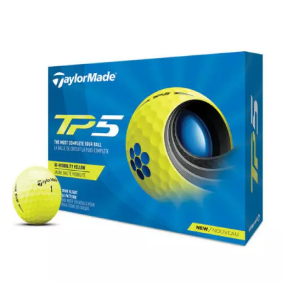 Taylormade TP5 Yellow 2021 Golf Balls - 2 Dozen