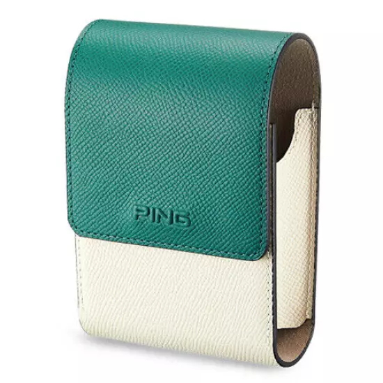 PING Leather Golf Rangefinder Distance Measuring Case Pouch (Green)