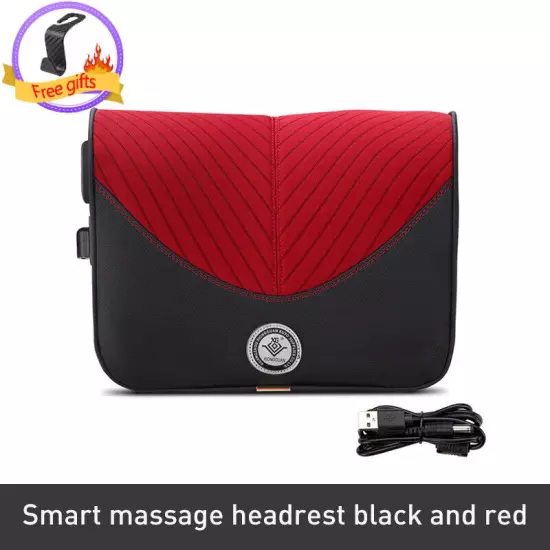 Car Massage Headrest Neck Pillow Mesh + Leather Universal Seat Lumbar Pillow